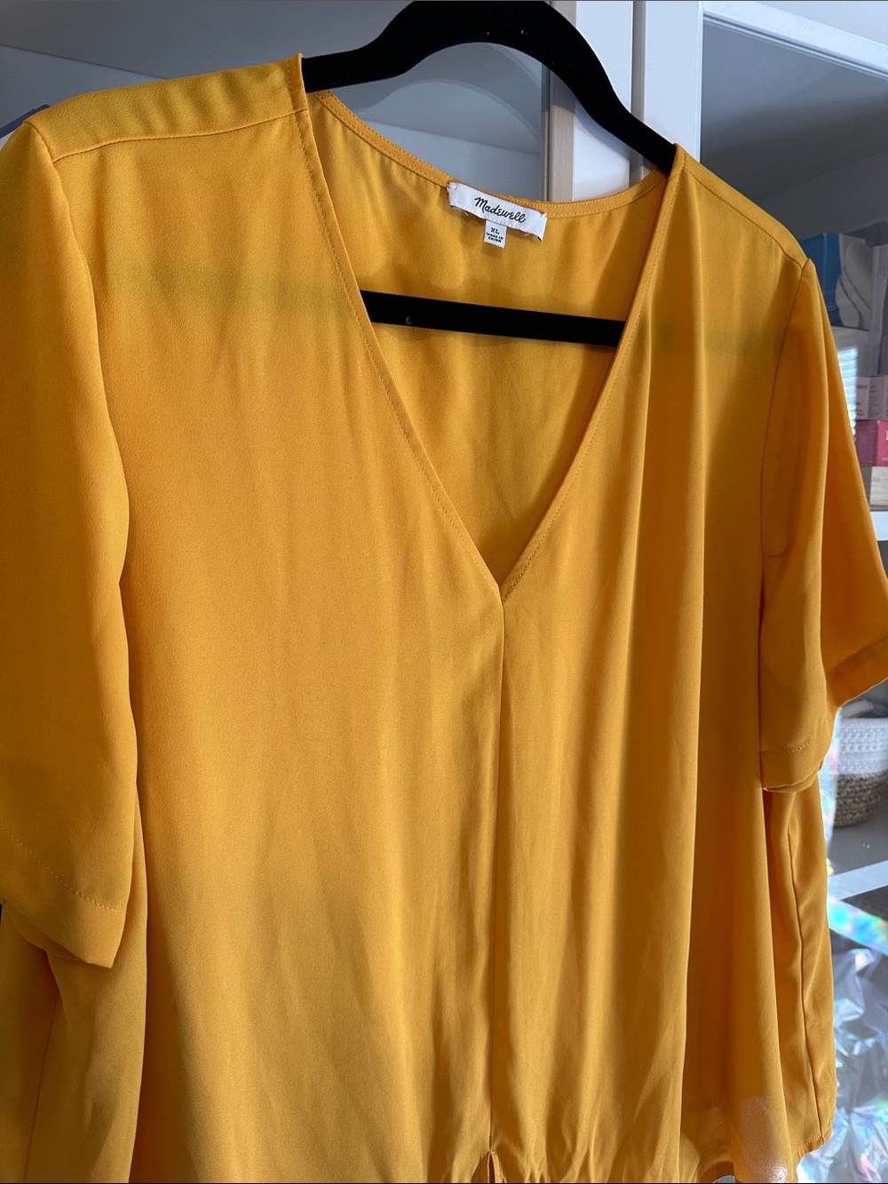 Madewell size XL Tie-front Blouse - Picture 5 of 6